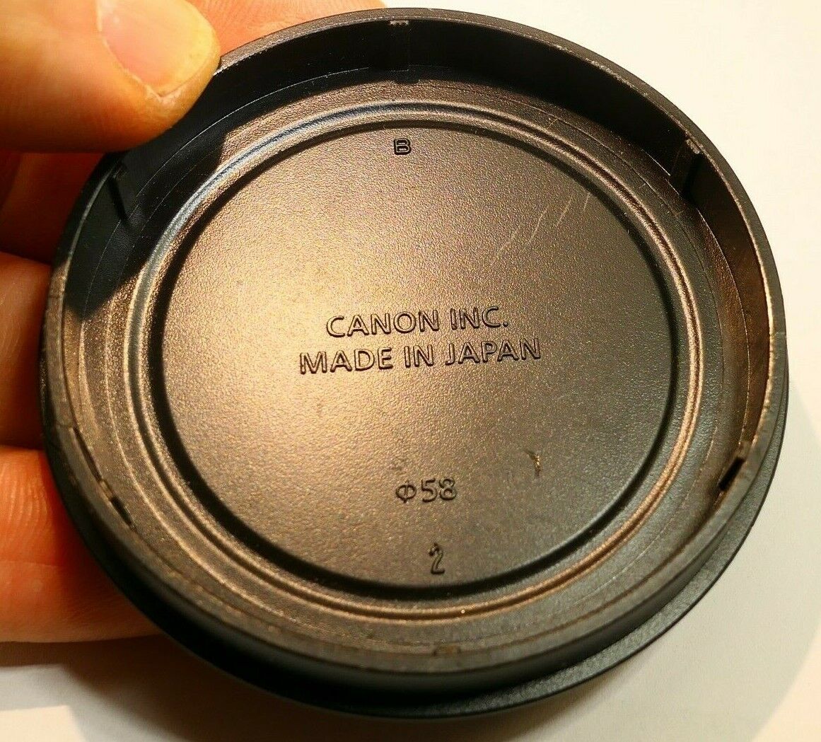 Canon 58mm  Front Lens Cap plastic slip on type  for 60mm rim
