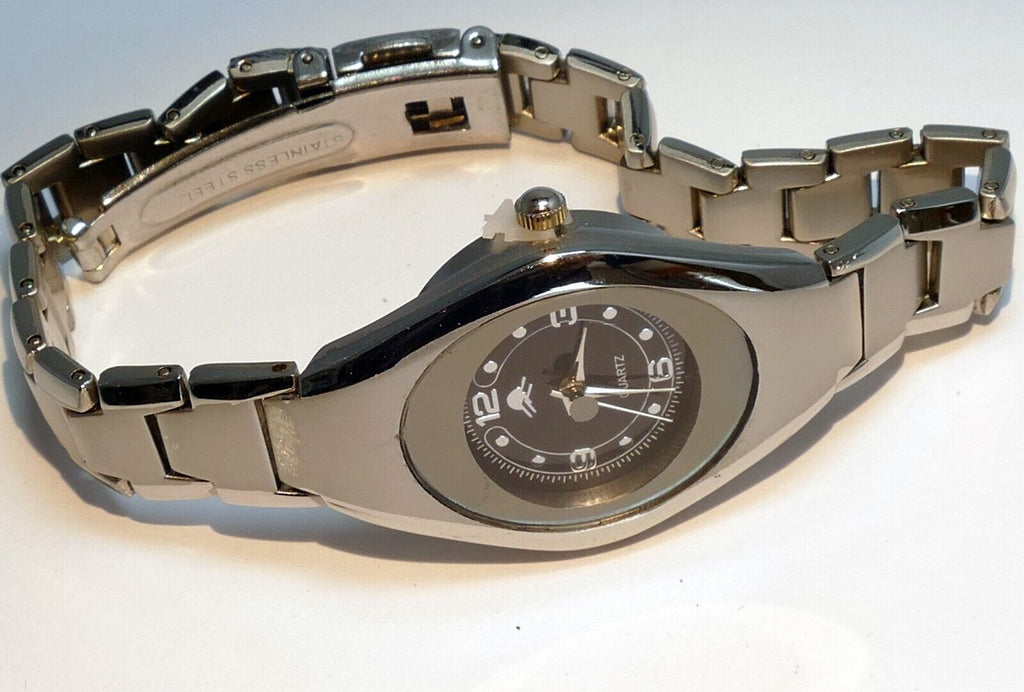 Ladies Black/Silver Tone Quartz Arabic Numerals Watch - Needs Battery