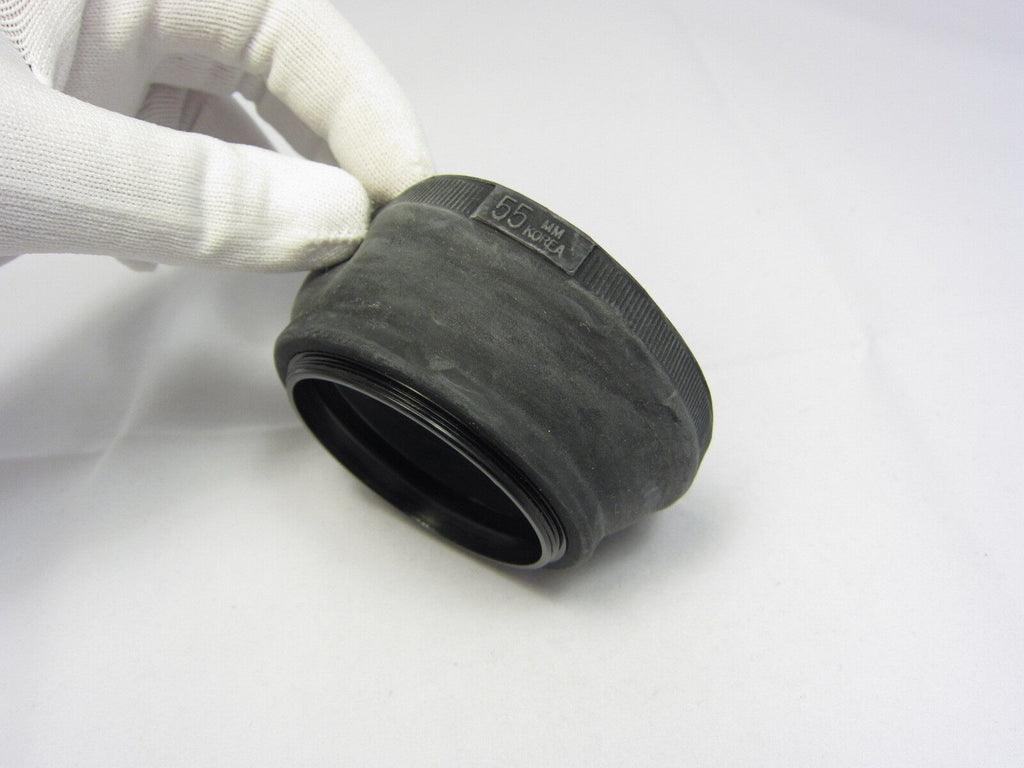 Used Unknown Brand 55mm Collapsible Rubber Lens Hood Made in Korea N102013