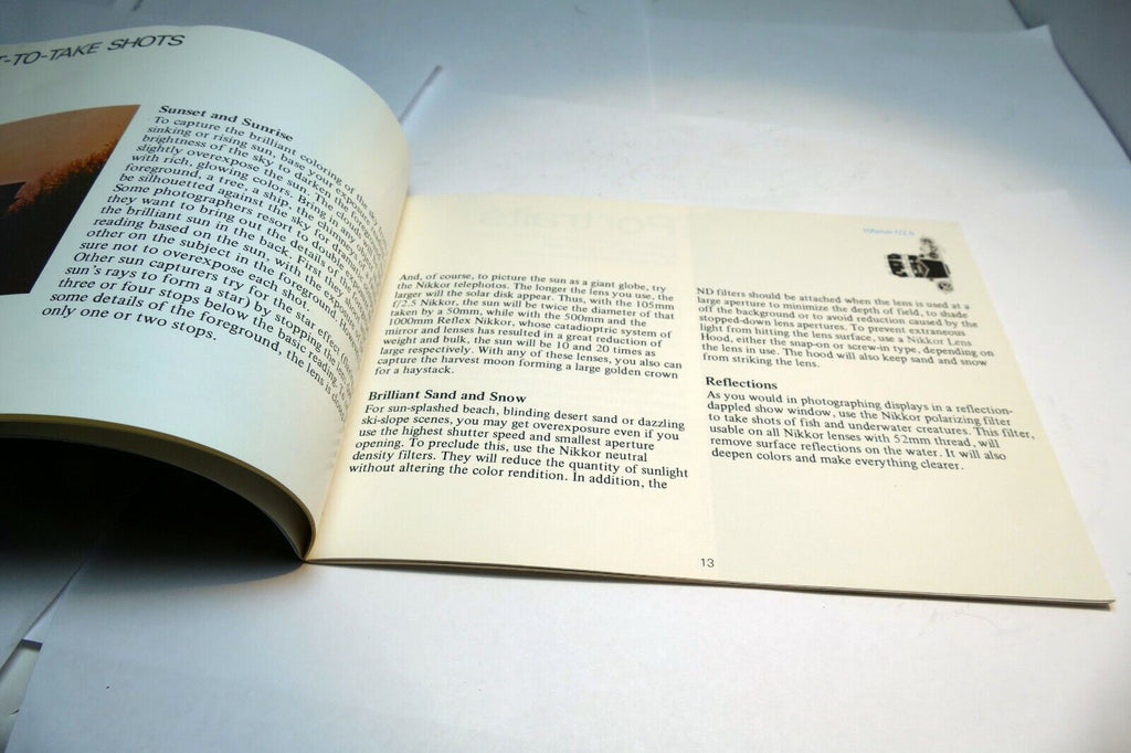 Nikon F Camera  Brochure Lens Photography Guide (EN) 1970 standard prism