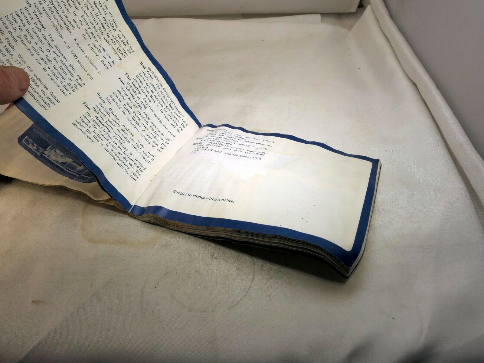 Canon AE-1 Camera Owner's Guide Instructions English E genuine original OEM