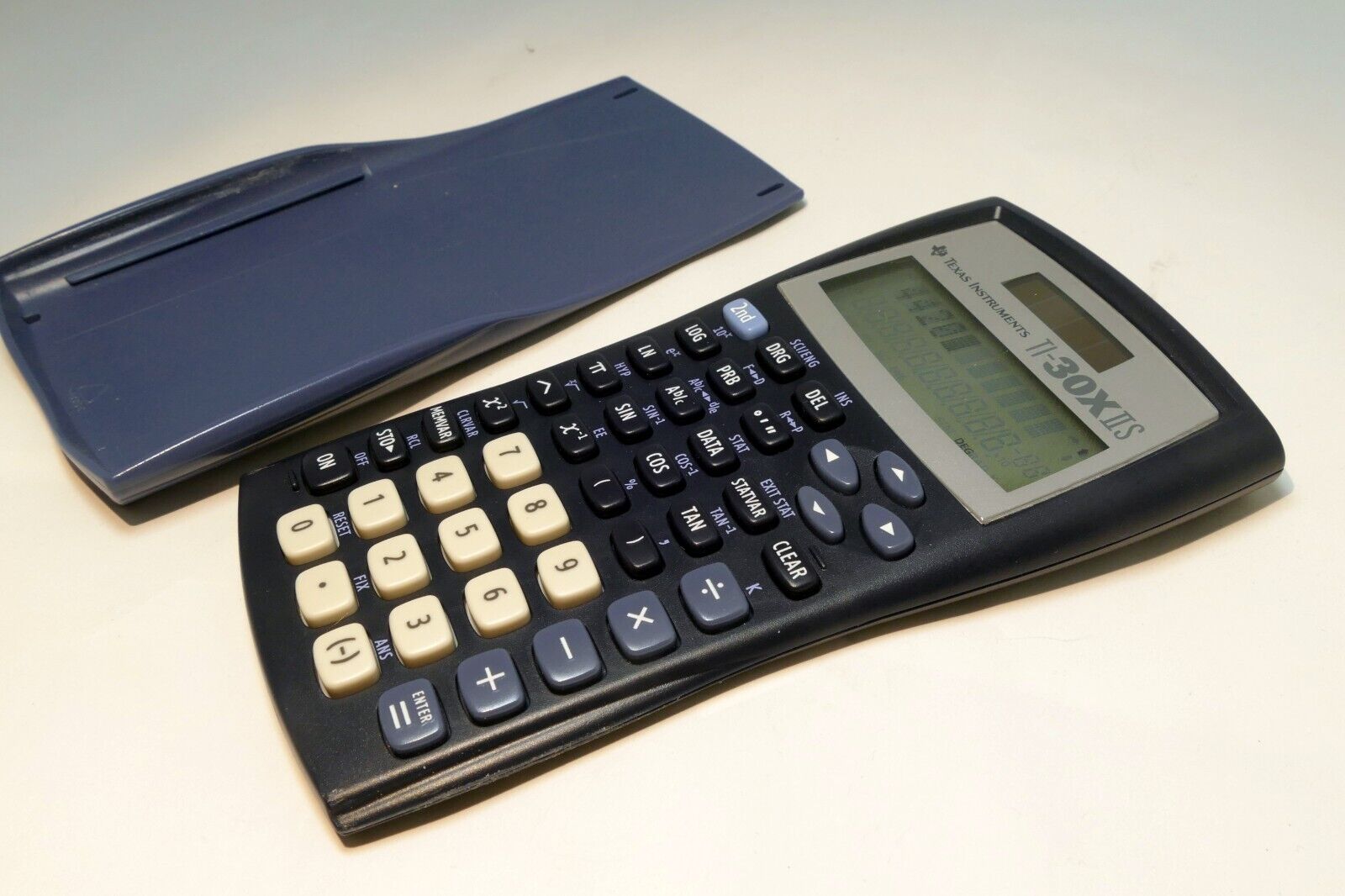Texas Instruments TI-30XIIS TI-30X II S Scientific Calculator Solar Battery Blue