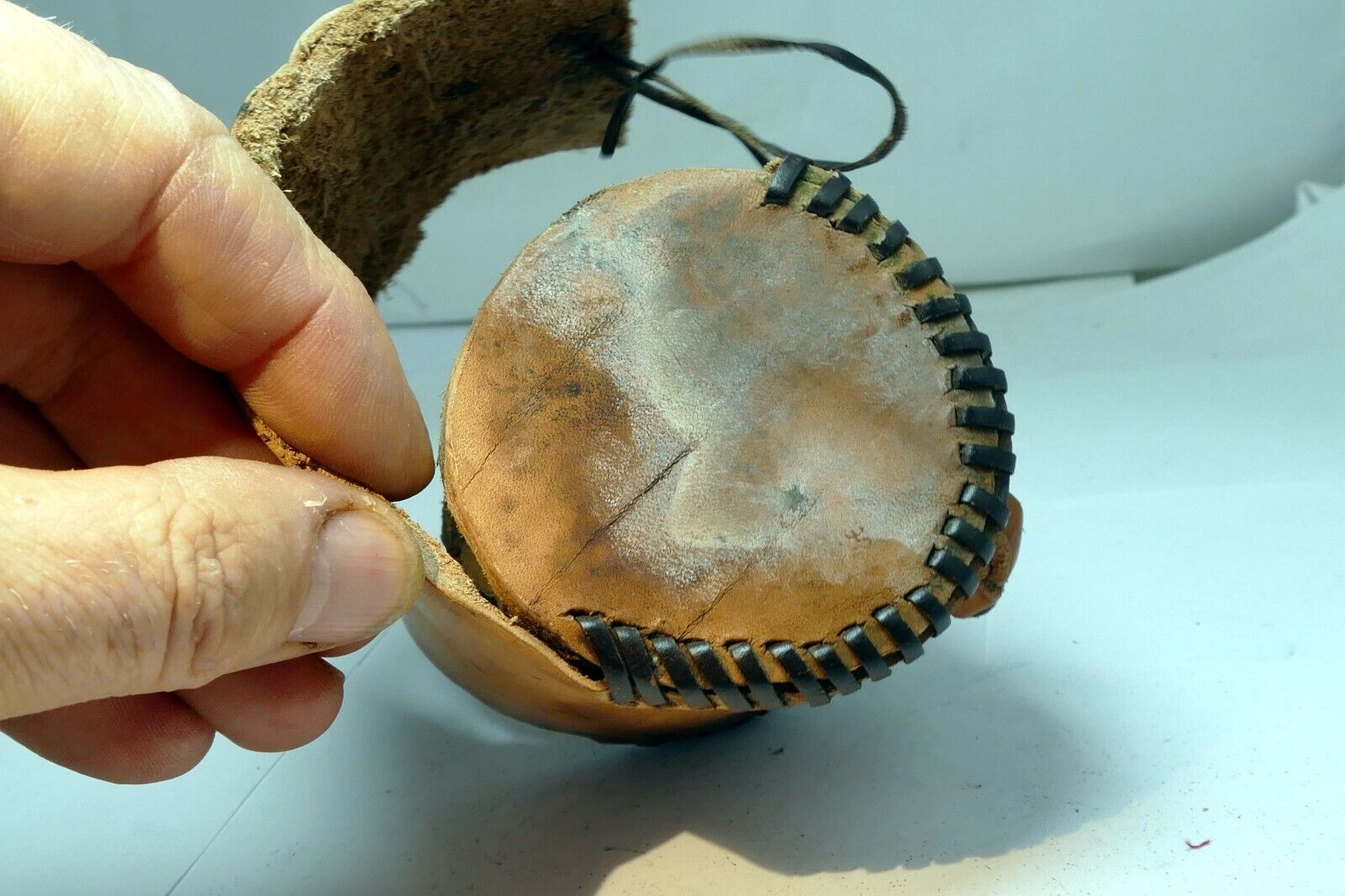 Handmade Hard lens case 2.5X3" 28mm f3.5 50mm f1.8 lens (wild west) leather