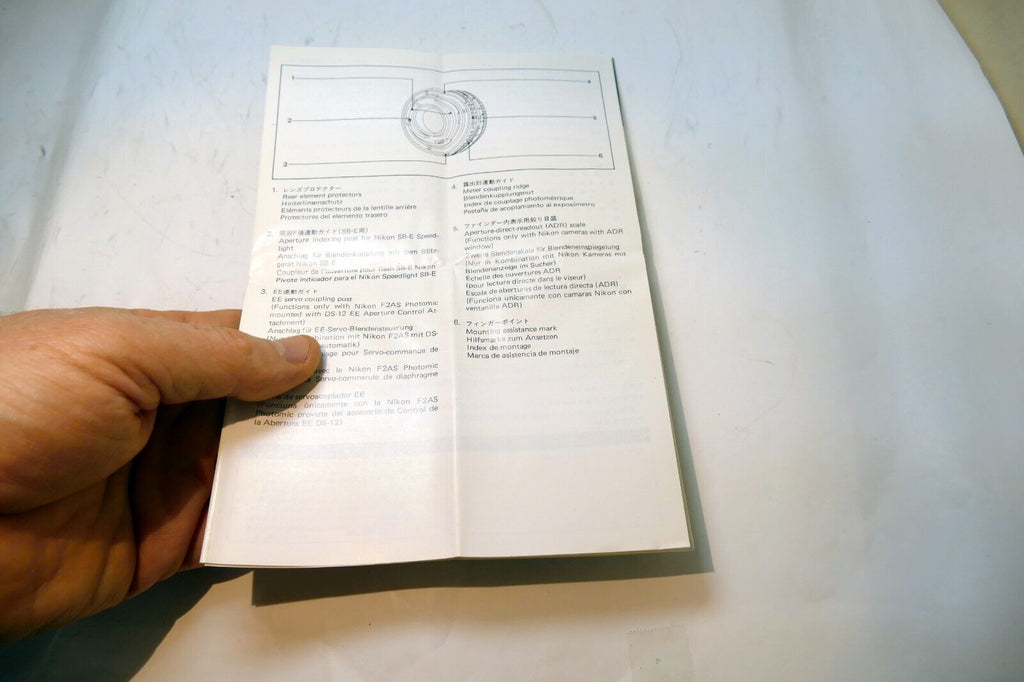 Nikon E series 100mm f2.8 Ai-s LENS Instruction Guide Manual 1982