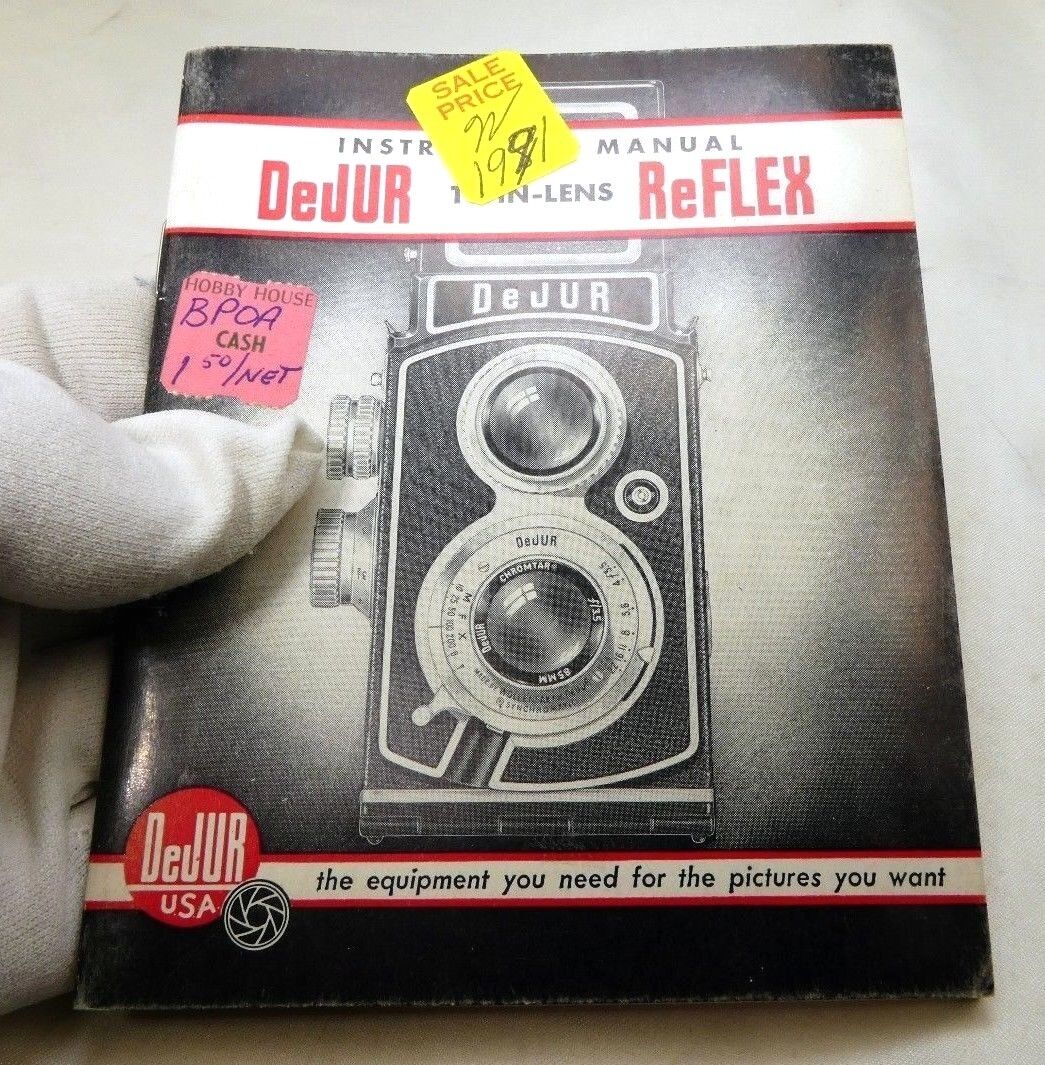 Dejur TLR Twin Lens Reflex DR-10 20 40 Camera Instructions Guide Manual English