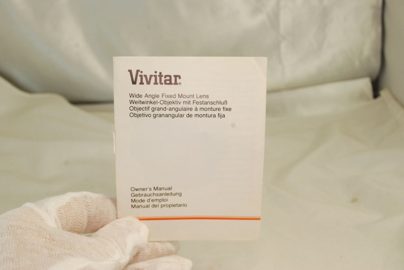 Vivitar  28mm Wide Angle Fixed Mount Lens Owner's Manual 7119011