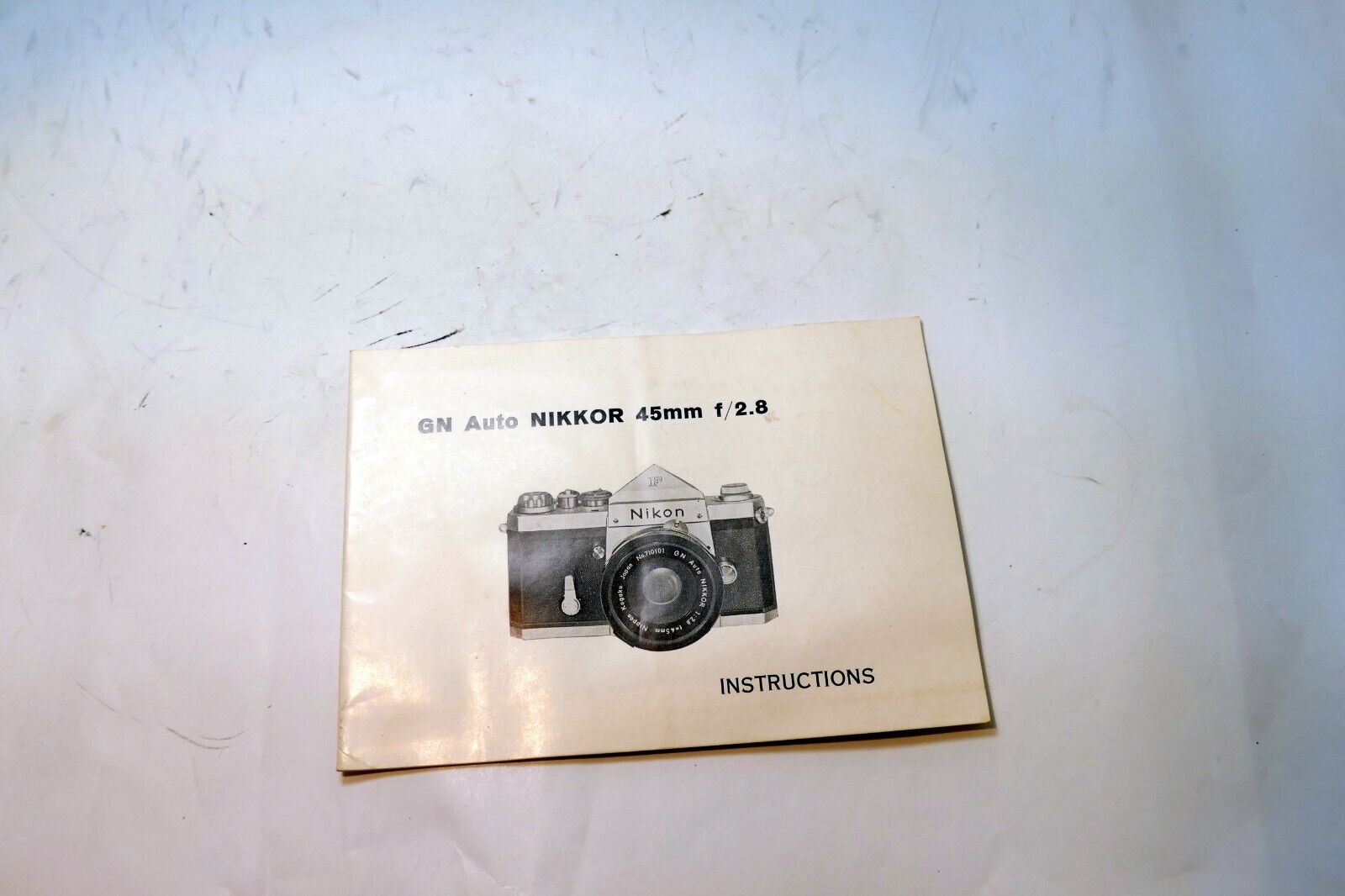 Nikon GN Nikkor 45mm f2.8 F LENS Instruction Guide Manual 1969