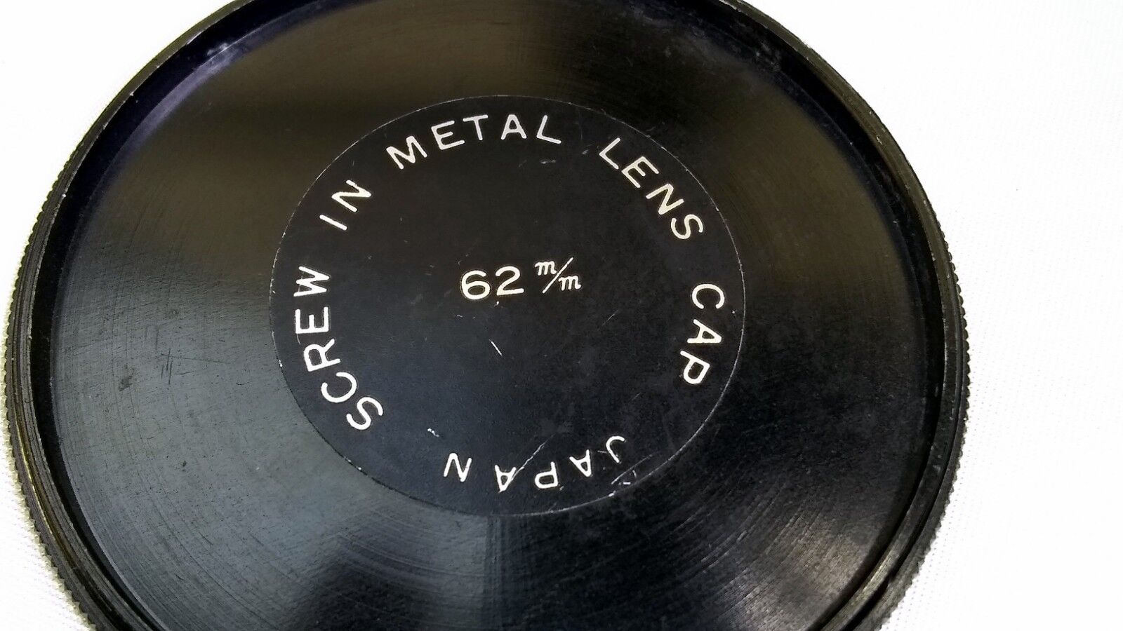 62mm Screw in Metal Front Lens Cap sturdy vintage stacking with male threads