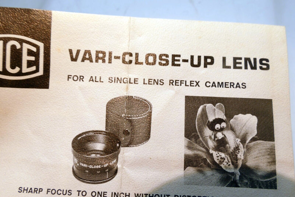HCE Vari-Close up Lens guide Manual macro focus