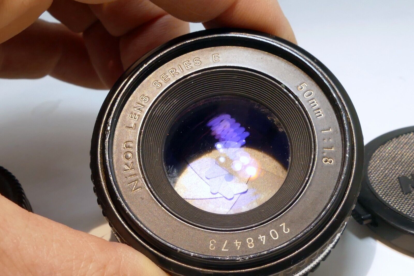 Nikon E series 50mm f1.8 Ai-s Lens prime pancake with little bit of fungus