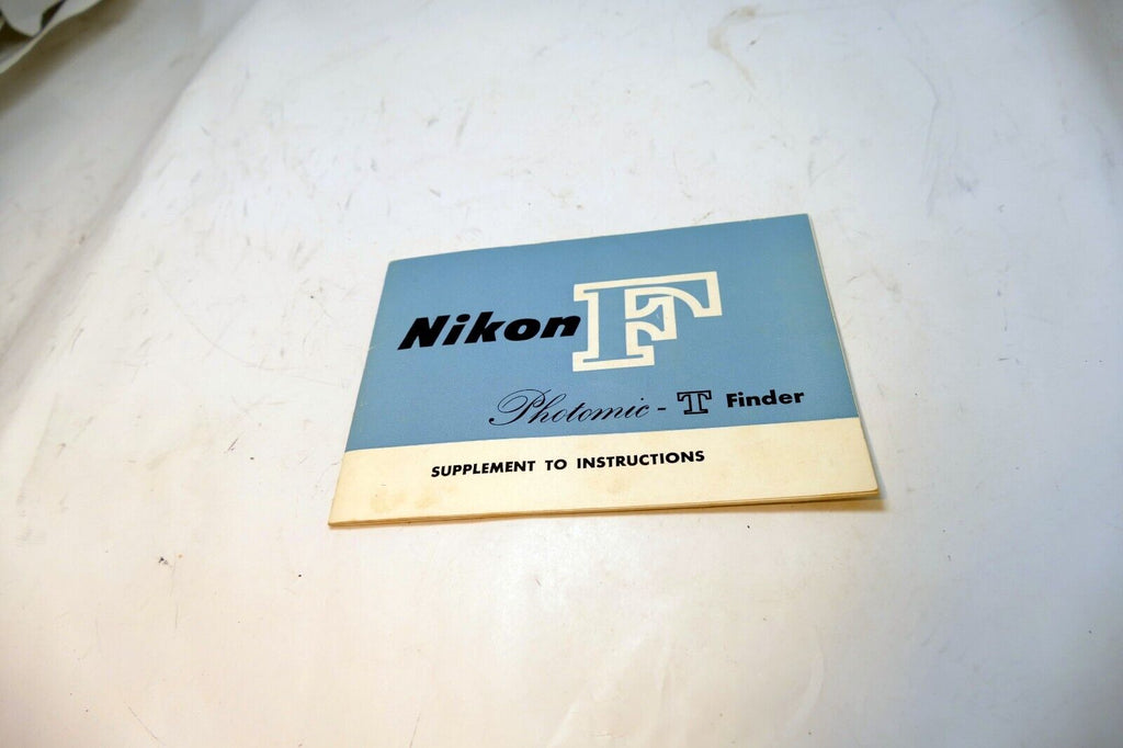 Nikon F Photomic-T FINDER Supplement to Instructions manual English EN - vintage