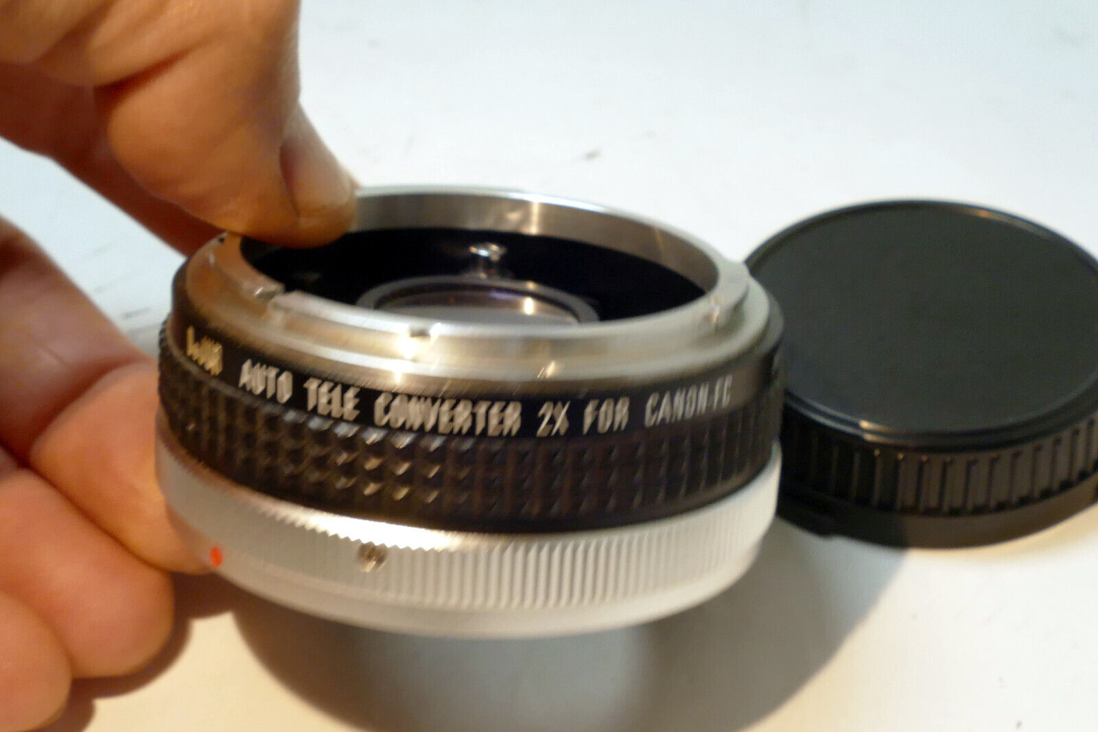 DeJur 2X Teleconverter lens Tele-plus for Canon C / FD  mount  w/ front cap