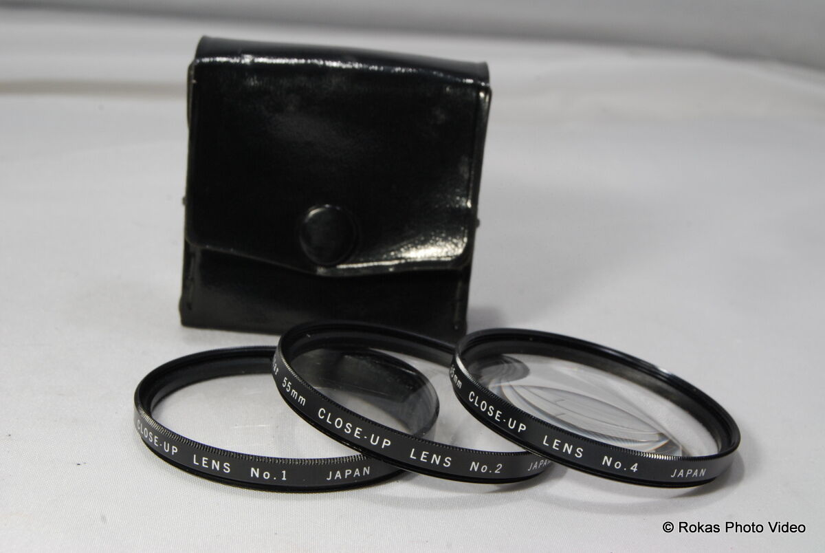 Vivitar 55mm +1, +2, +4  Filter macro close-up lens set