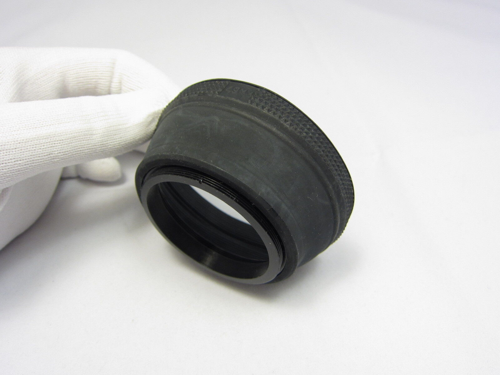 Used Unknown Brand 49mm Collapsible Rubber Lens Hood Made in Hong Kong Telephoto