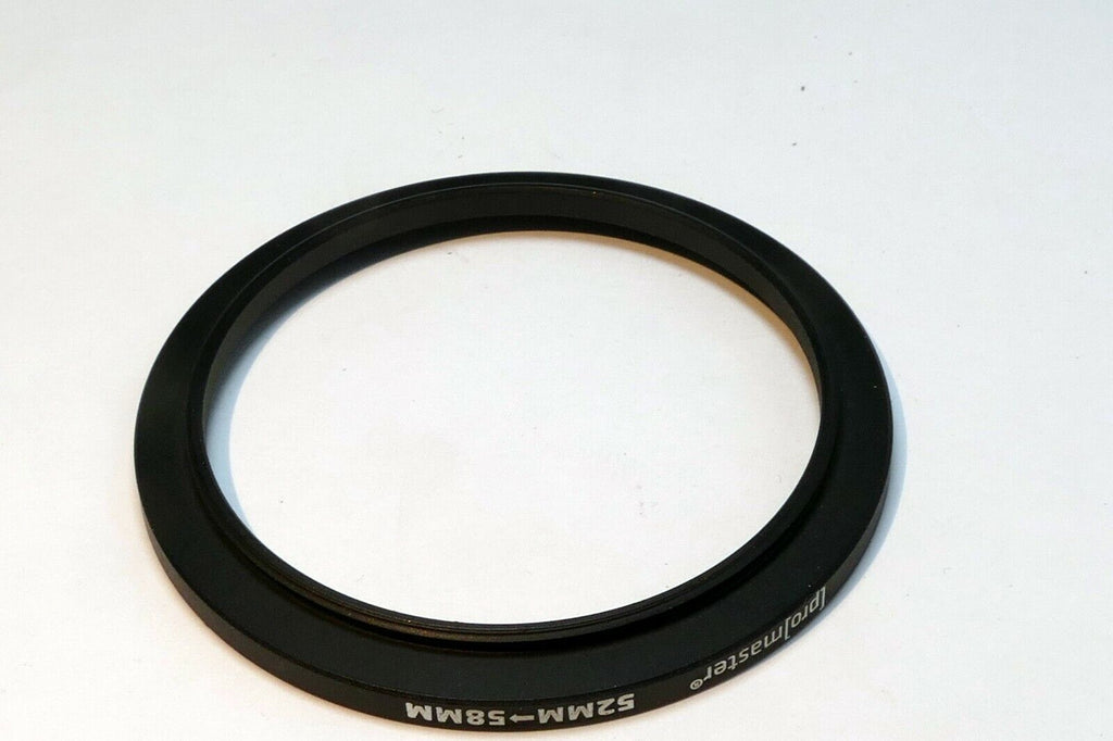 Promaster 52mm to 58mm Step-up ring Metal adapter double threaded ribbed rim
