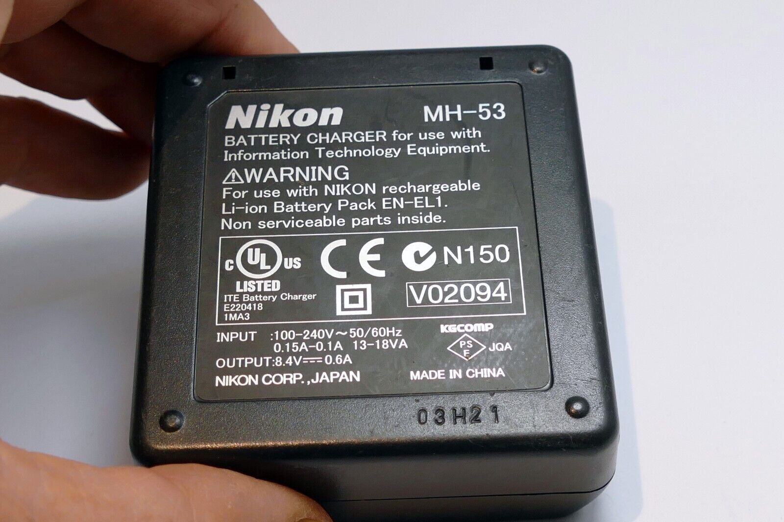 Nikon MH-53 AC battery charger adapter for Coolpix camera genuine original