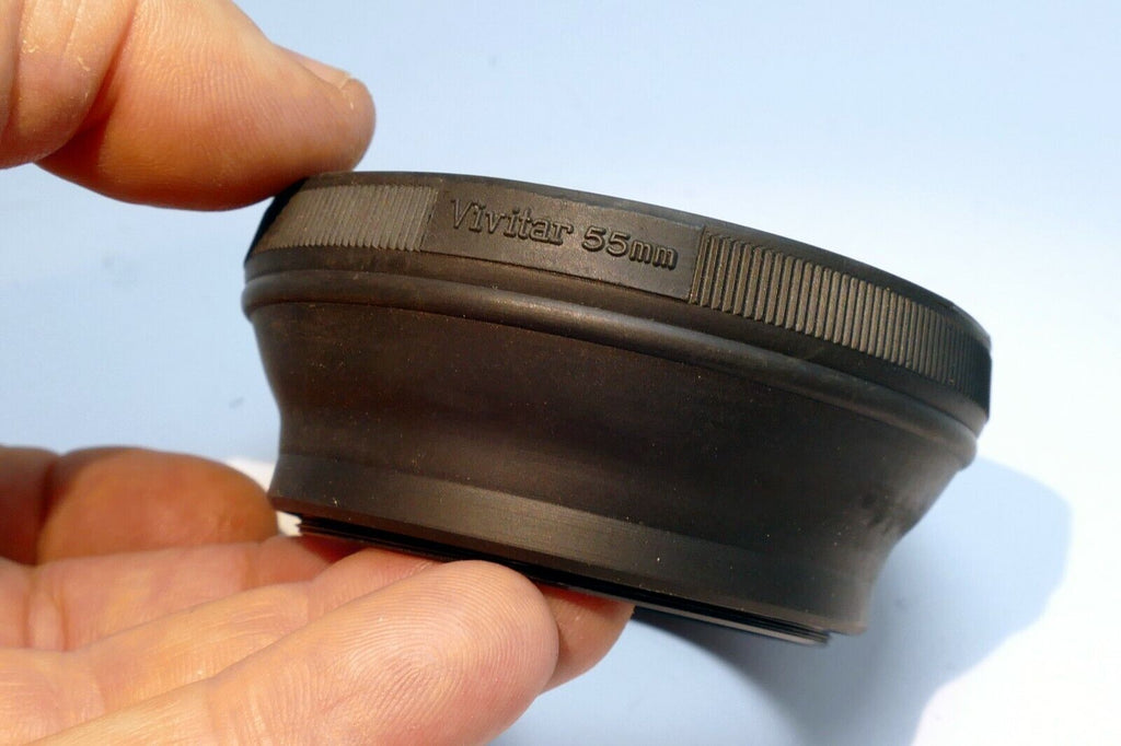Vivitar 55mm Rubber Lens Hood Shade double threaded