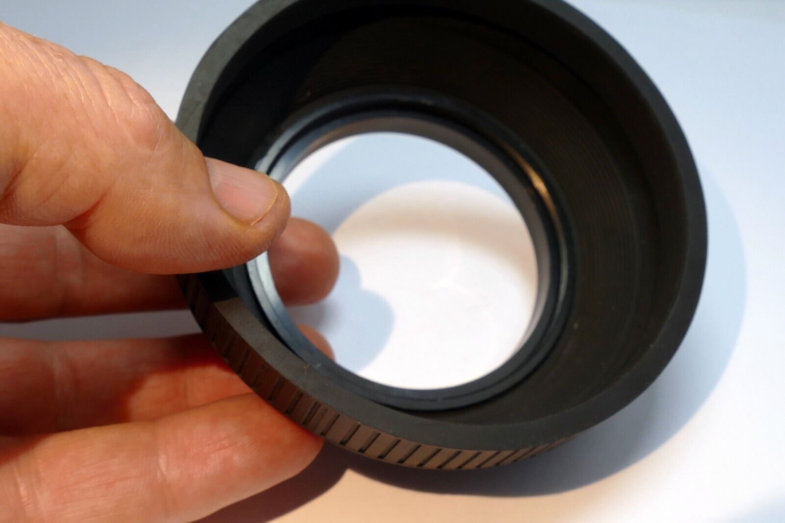 62mm Rubber Lens Hood Shade  double  threaded 3- way wide angle telephoto