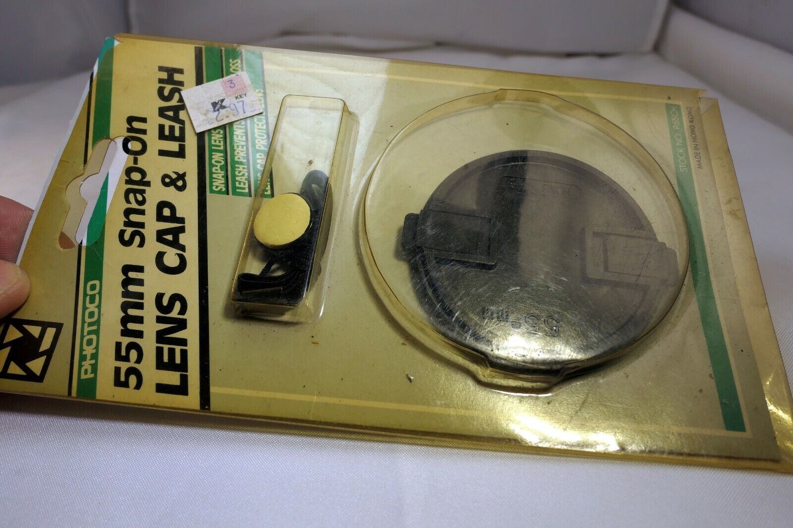 55mm Front Lens Cap  snap on type with leach keeper string P55CH