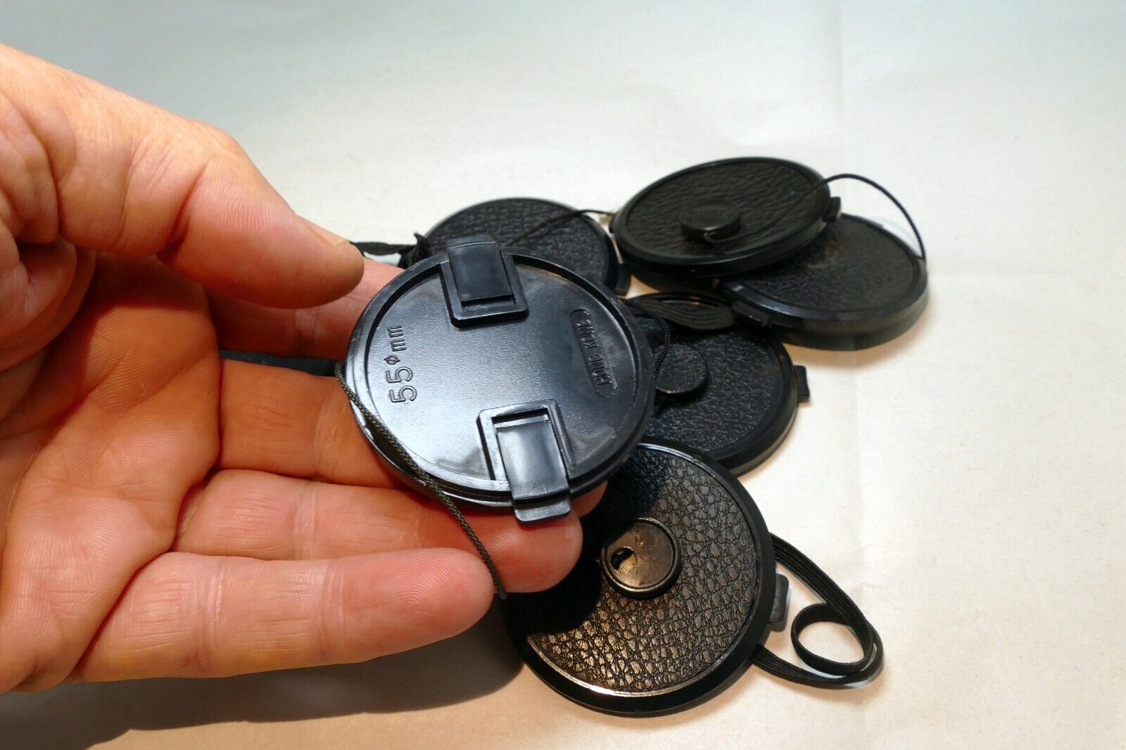 55mm Front lens Cap for Hexar AR  - snap on type - with keeper string