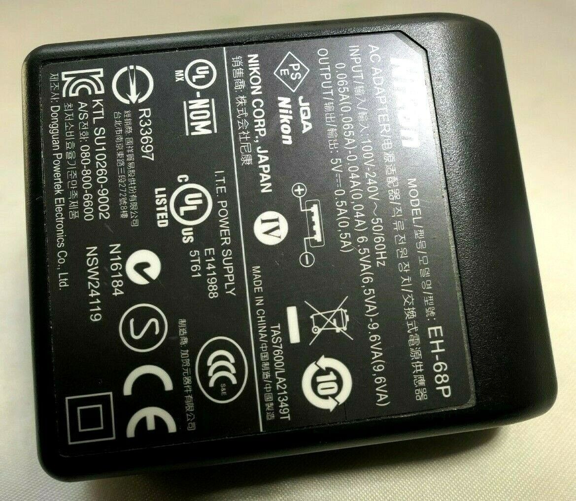 Nikon EH-68P AC USB battery charger adapter for Coolpix cameras Genuine Original