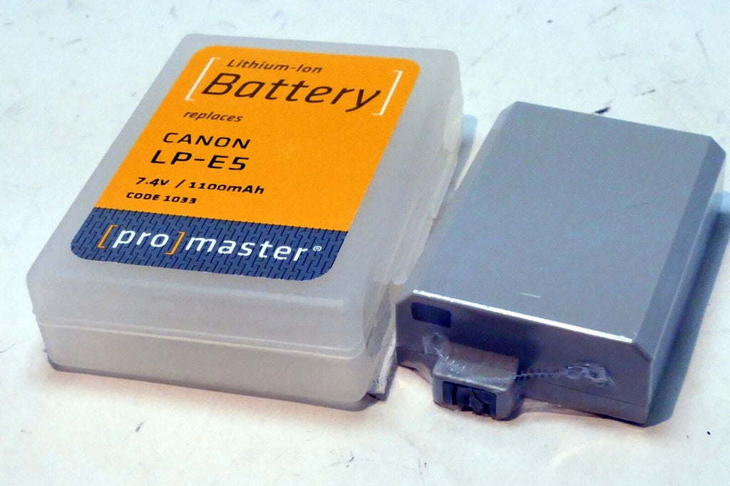 Promaster LP-E5 Battery  for Canon 1100mAh T1i XSi Rebel cameras