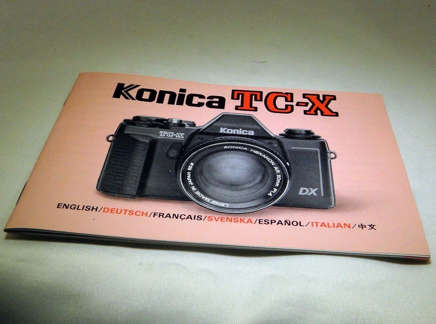 Konica TC-X Camera Manual Guide Instruction 47 pages English Francais Espanol
