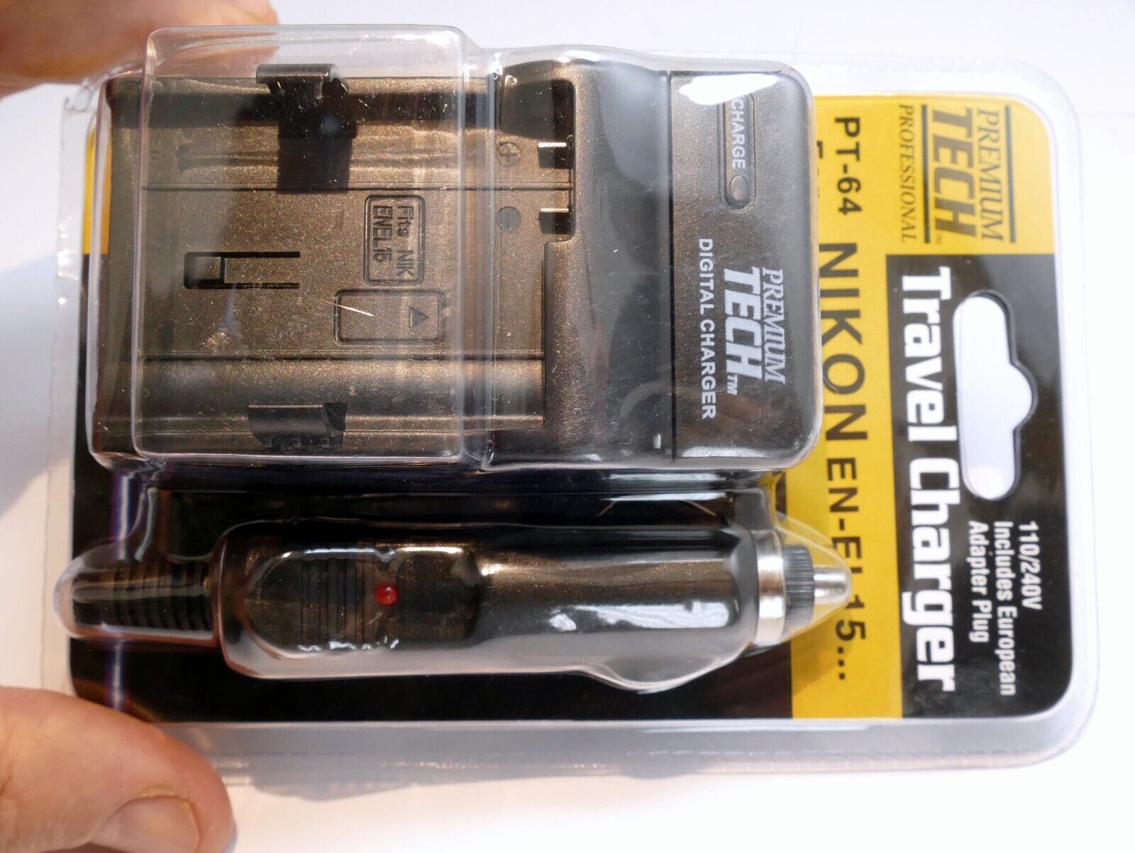 Premium Tech PT-64 Travel Charger for Nikon EN-EL15 replacement