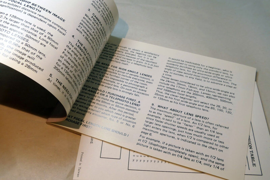 Pentax Lenses & Accessories System Information Guide 1984 PK Booklet MX LX