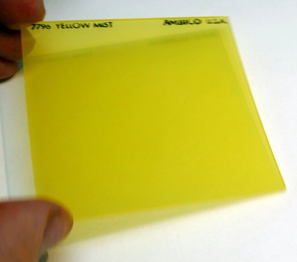 Ambico 7796 Yellow Mist  Filter 76X76mm square drop in soft focus fog