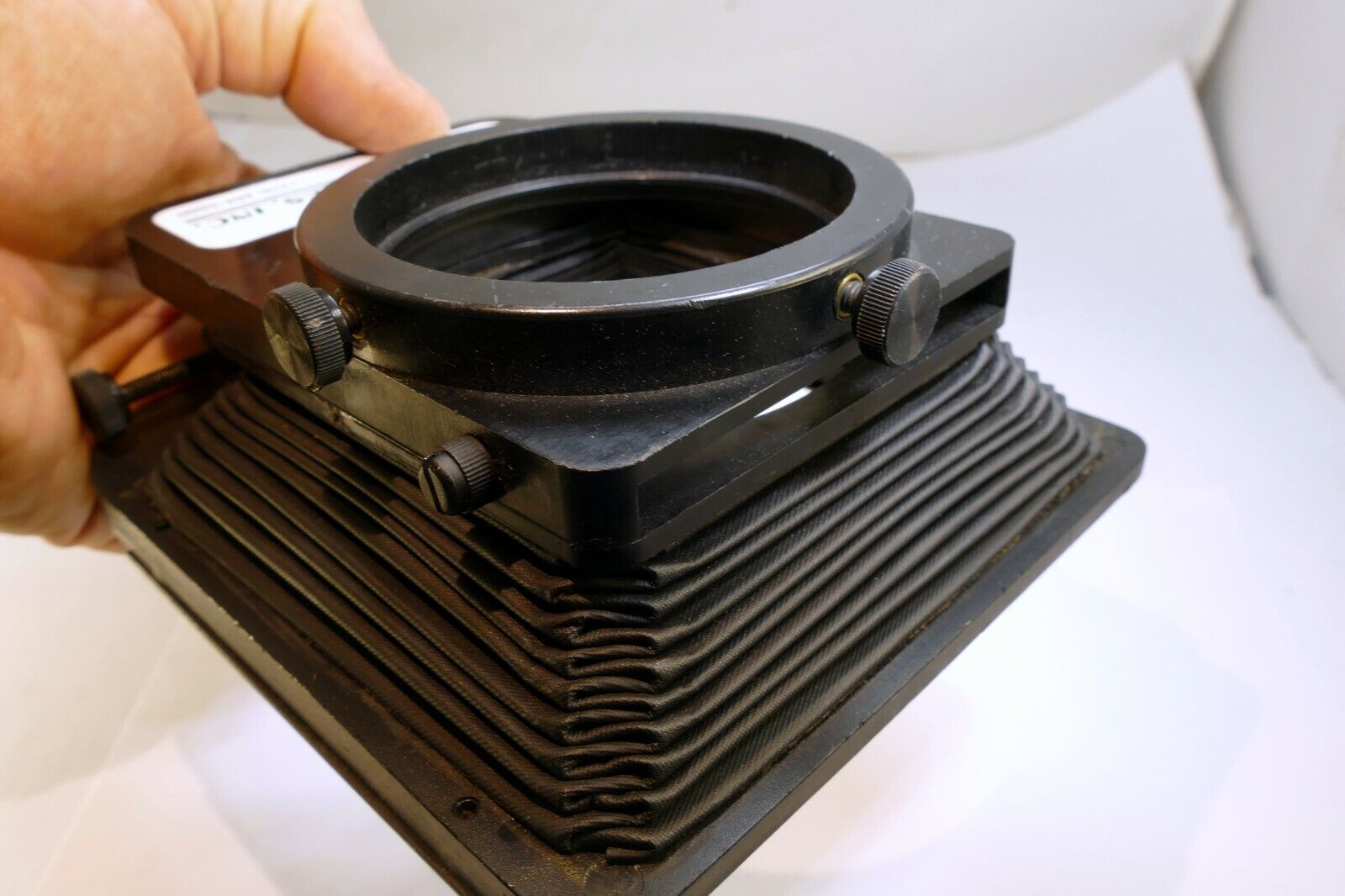 Lindahl Bellows lens Hood 31.1325 Bell-O-Shade Single 3X3 filter slot - AS found