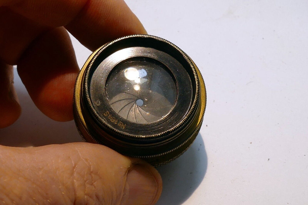 Doppel Anastigmat Oretar 13.5cm f6.8 Lens GruneBach Bonn brass 135mm