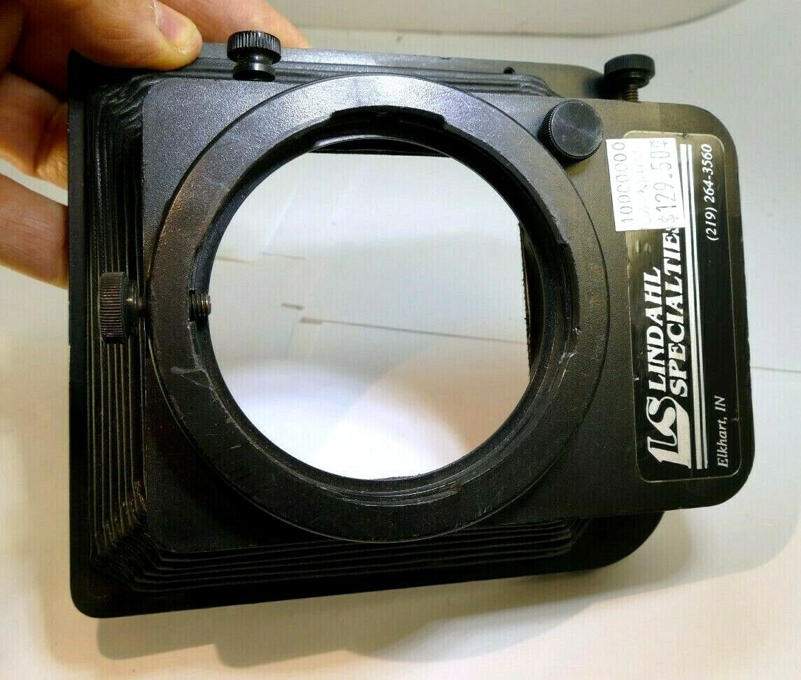 Lindahl Bellows lens Hood 31.1325 Bell-O-Shade Single 3X3 filter slot for CF