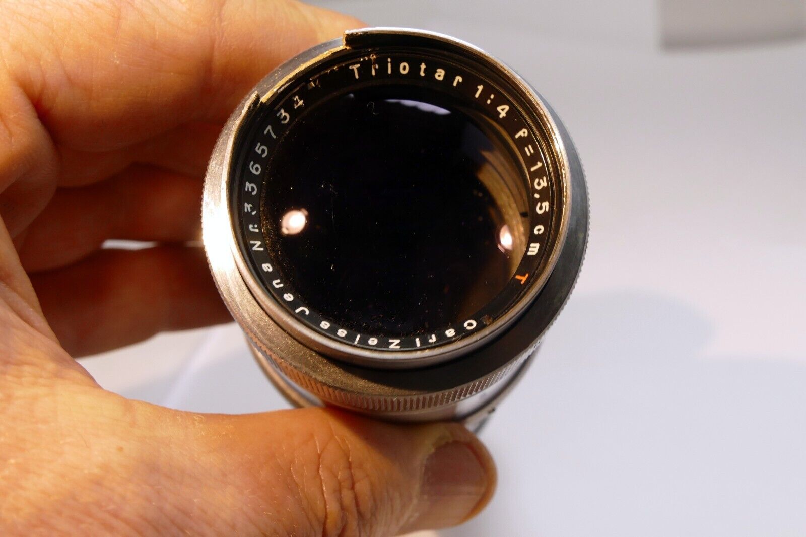 Carl Zeiss Jenna Triotar 13.5cm  f4 T  Lens Exakta mount - AS IS Parts or Repair