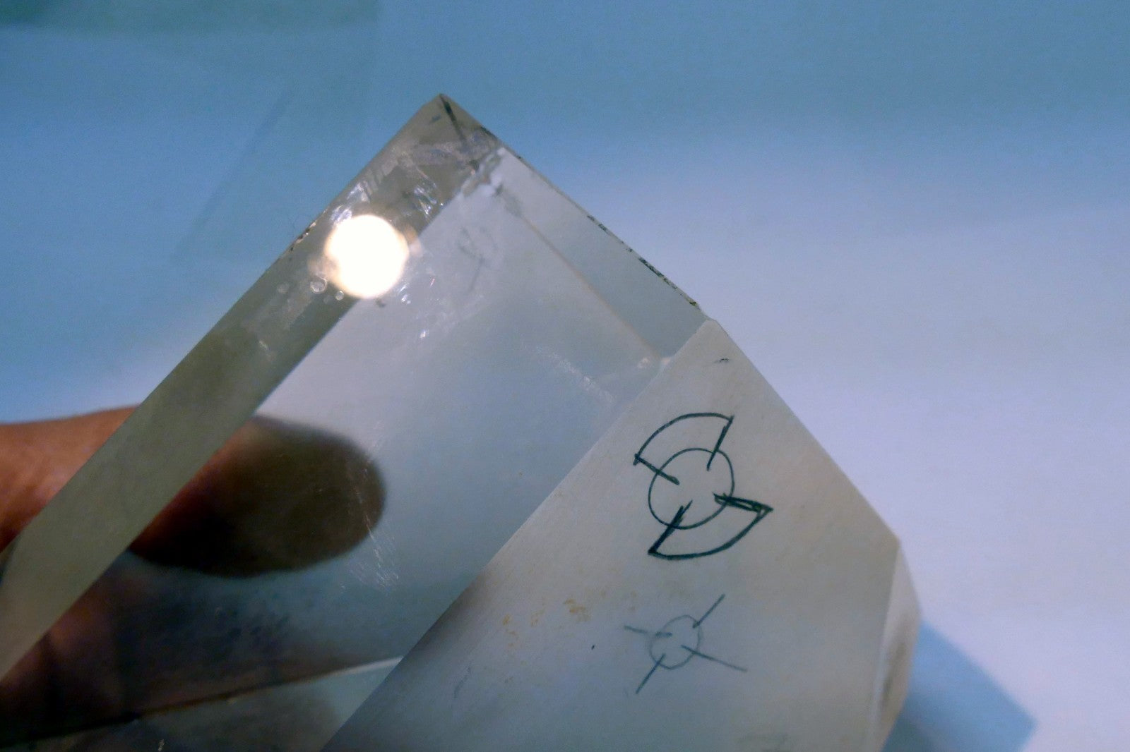 OPTICAL GLASS PRISM OPTICS  laser 4X5" large