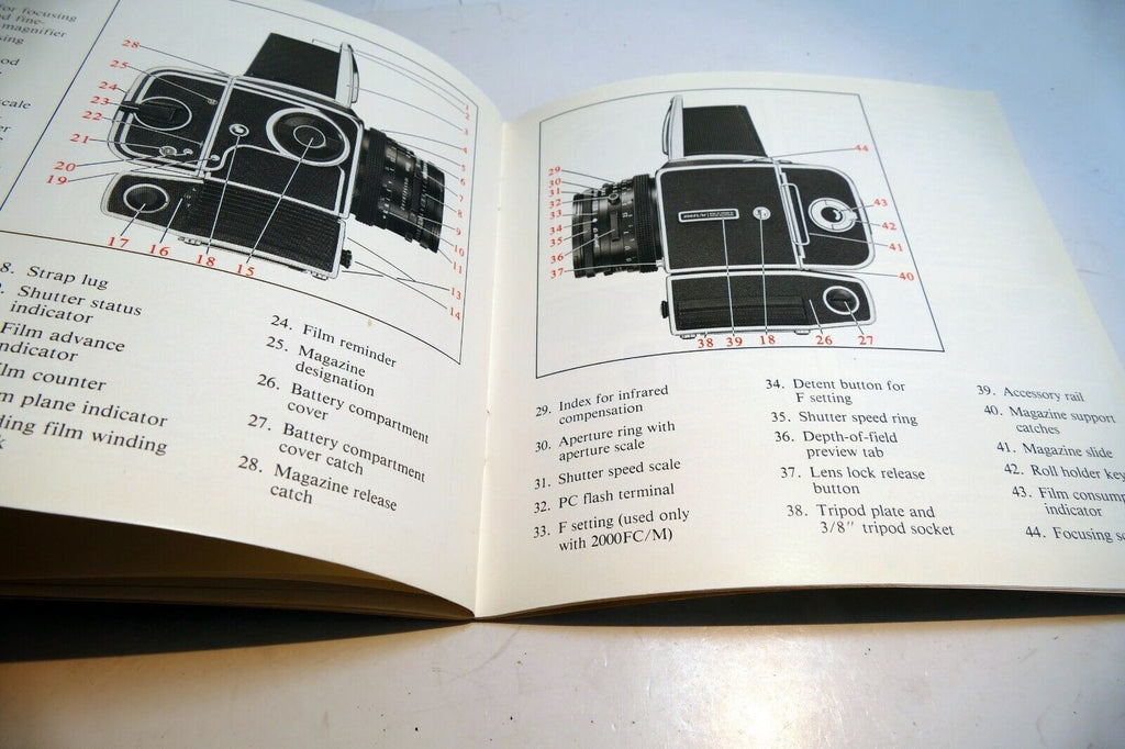 Hasselblad 500 C/M EL/M SWC  Camera Manual Instruction Guide - English - OEM