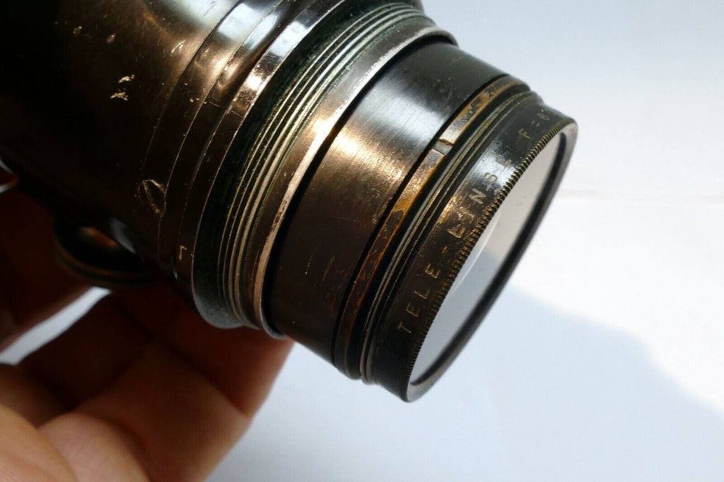 Goerz Berlin 60mm Tele Lens brass lens with focusing tube IIIa