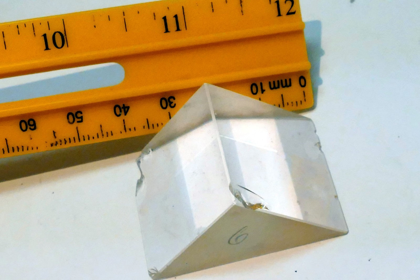 OPTICAL GLASS PRISM OPTICS 1X1.5" right angle 90 degree