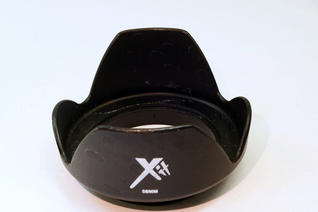 58mm Lens Hood Shade screw in plastic petal flower shaped missing retaining ring