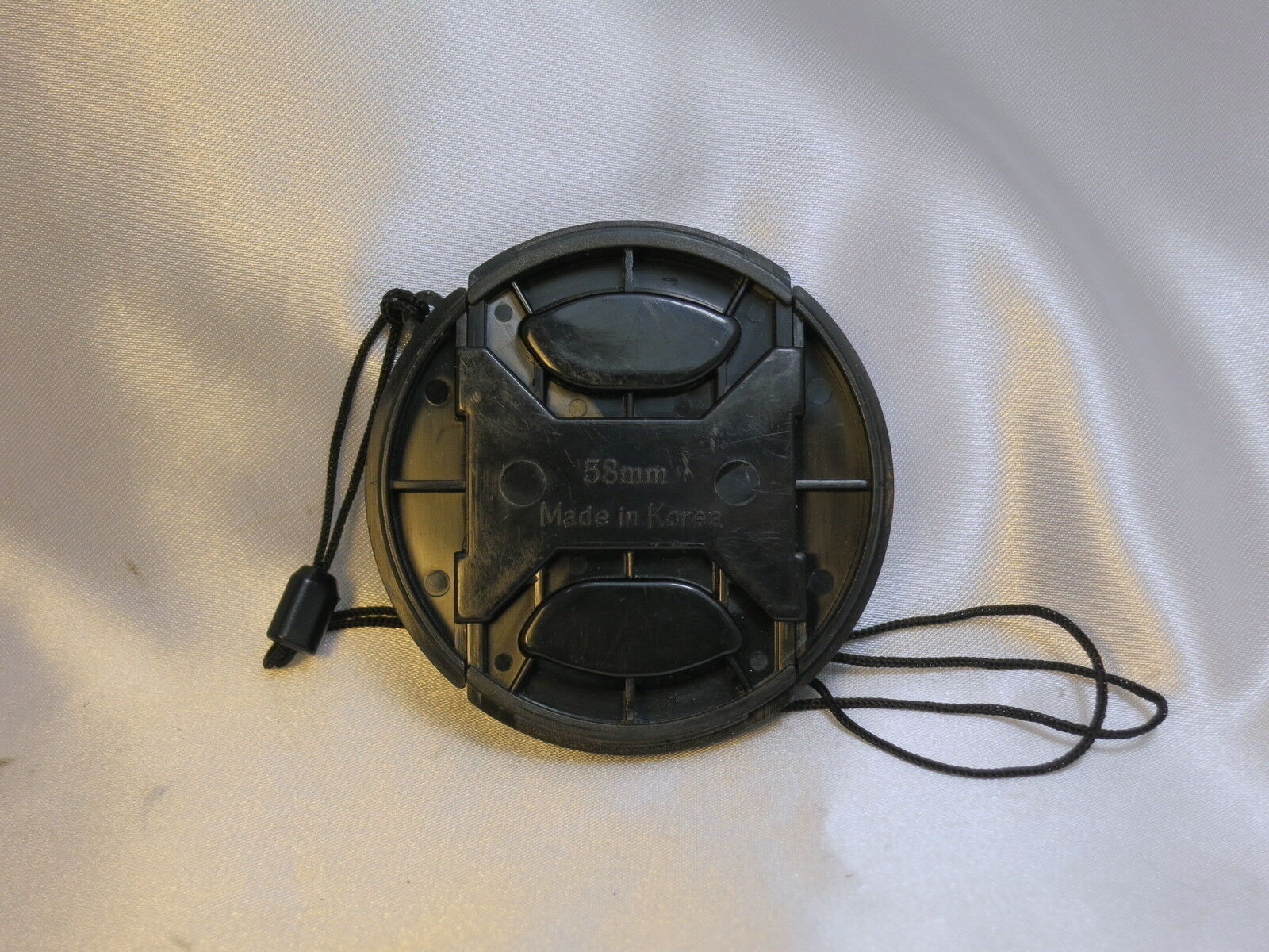 58mm snap-on Plastic Front Lens Cap - made in Korea with keaper string