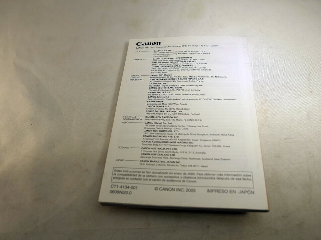 Canon EOS Rebel XT 350D camera Instrucciones Manual Guide ES Espanol