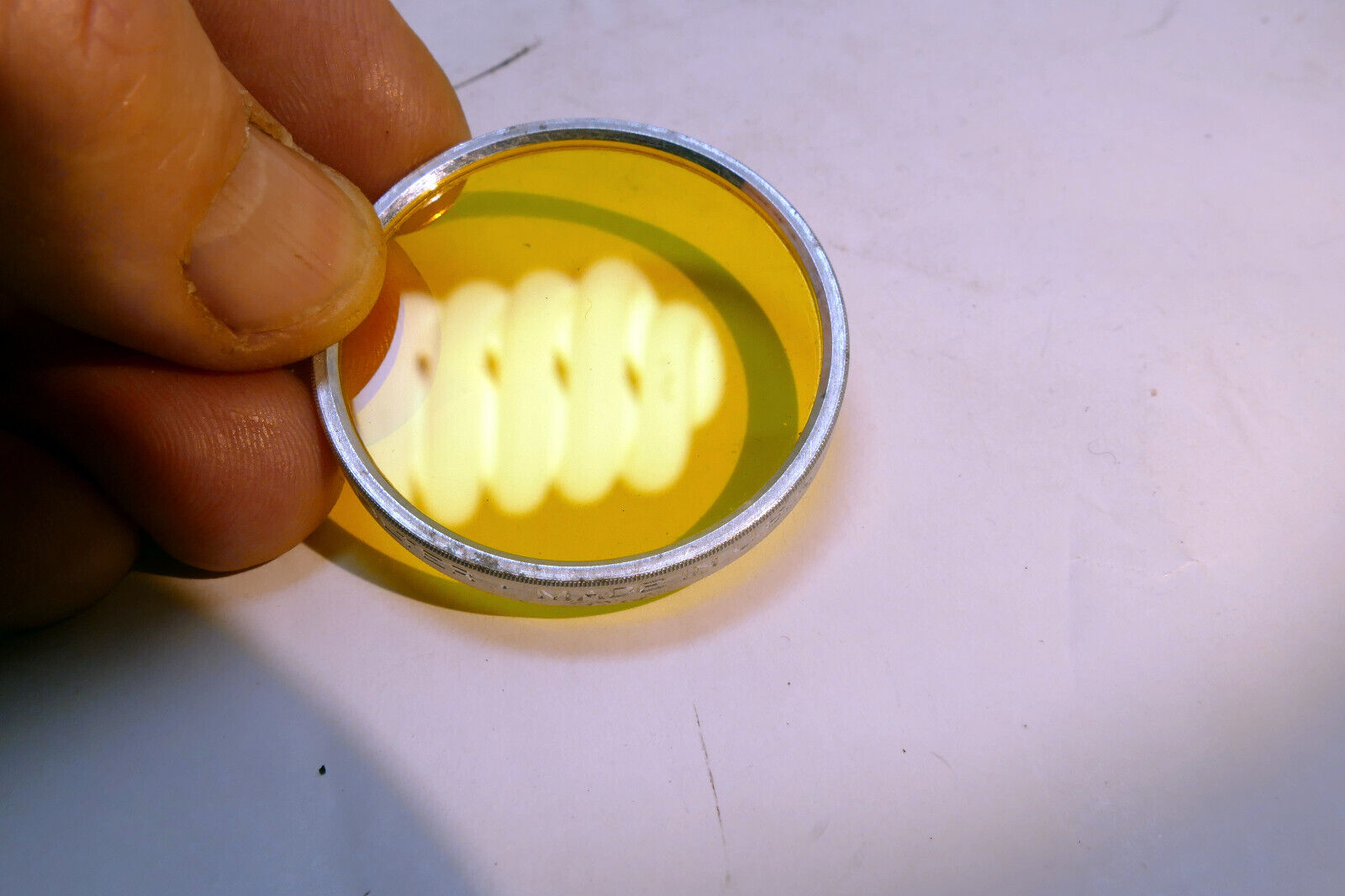 ARGUS Yellow 2 Filter series 6 VI made in USA LY Optical Glass 41mm