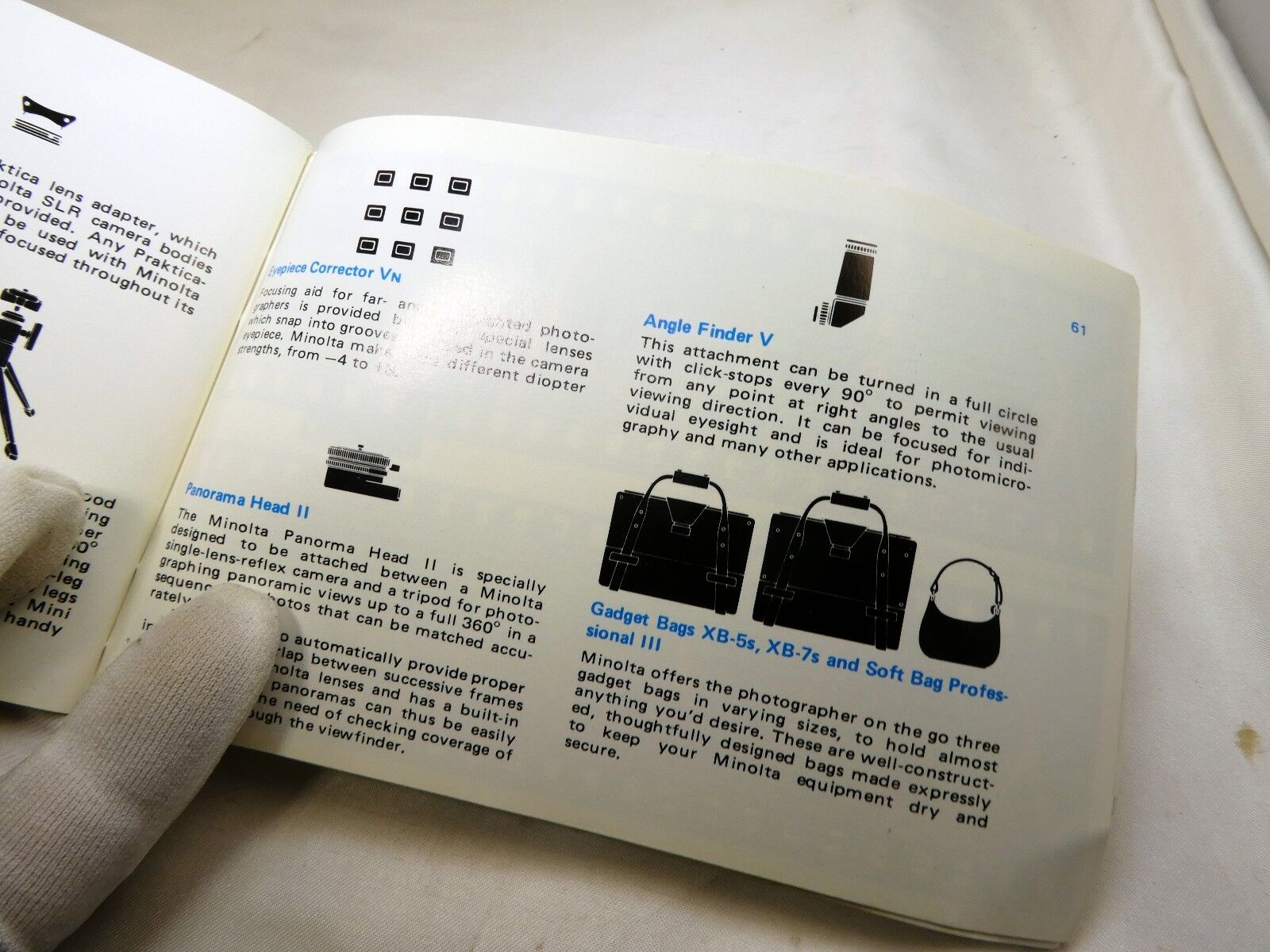 Minolta Accessory Guide List X series SLR System Creative Photography  English