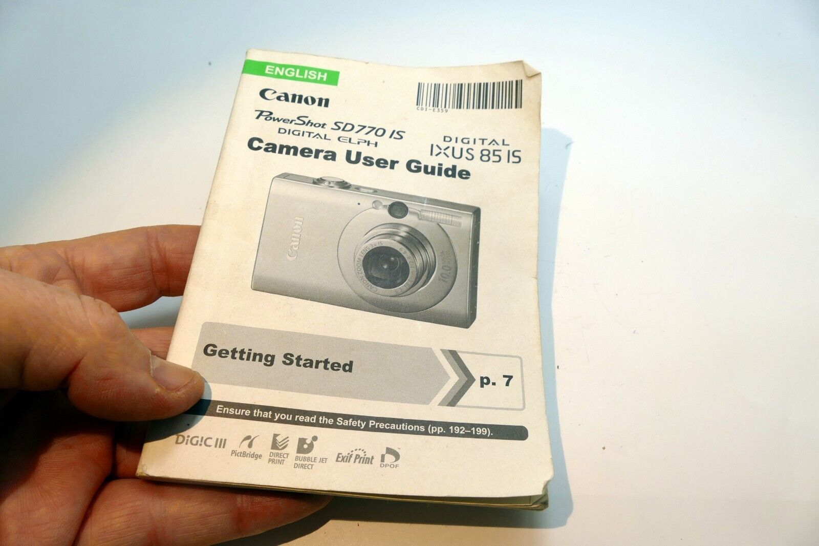 Canon Elph SD770 IS Digital IXUS Camera User's Manual Instruction Guide