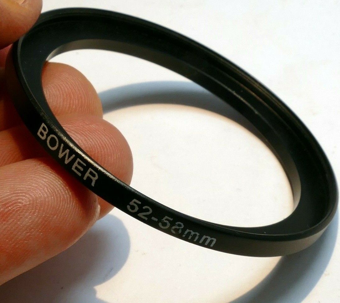 Bower 52mm to 58mm Step-up ring Metal adapter threaded for lens filter