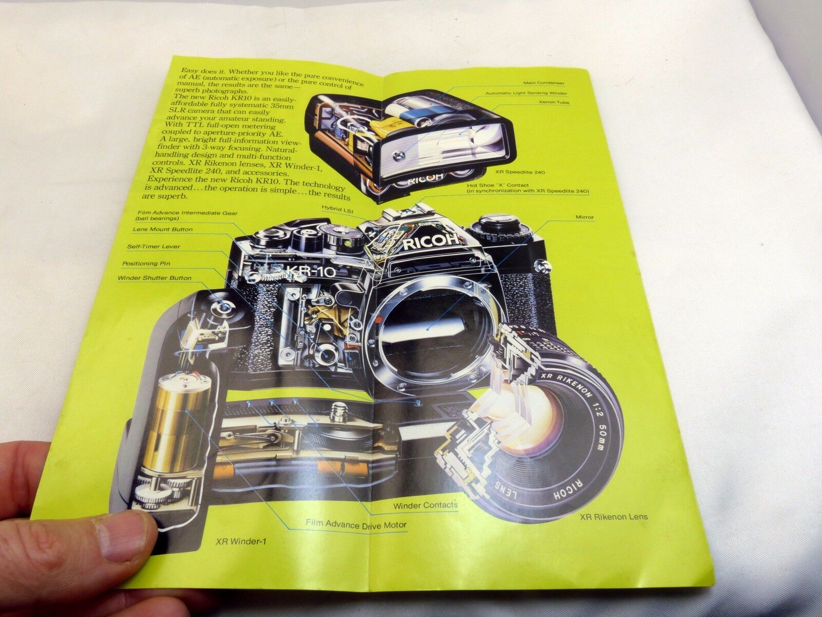 Ricoh KR10 Camera Brochure  (EN) English vintage 1982