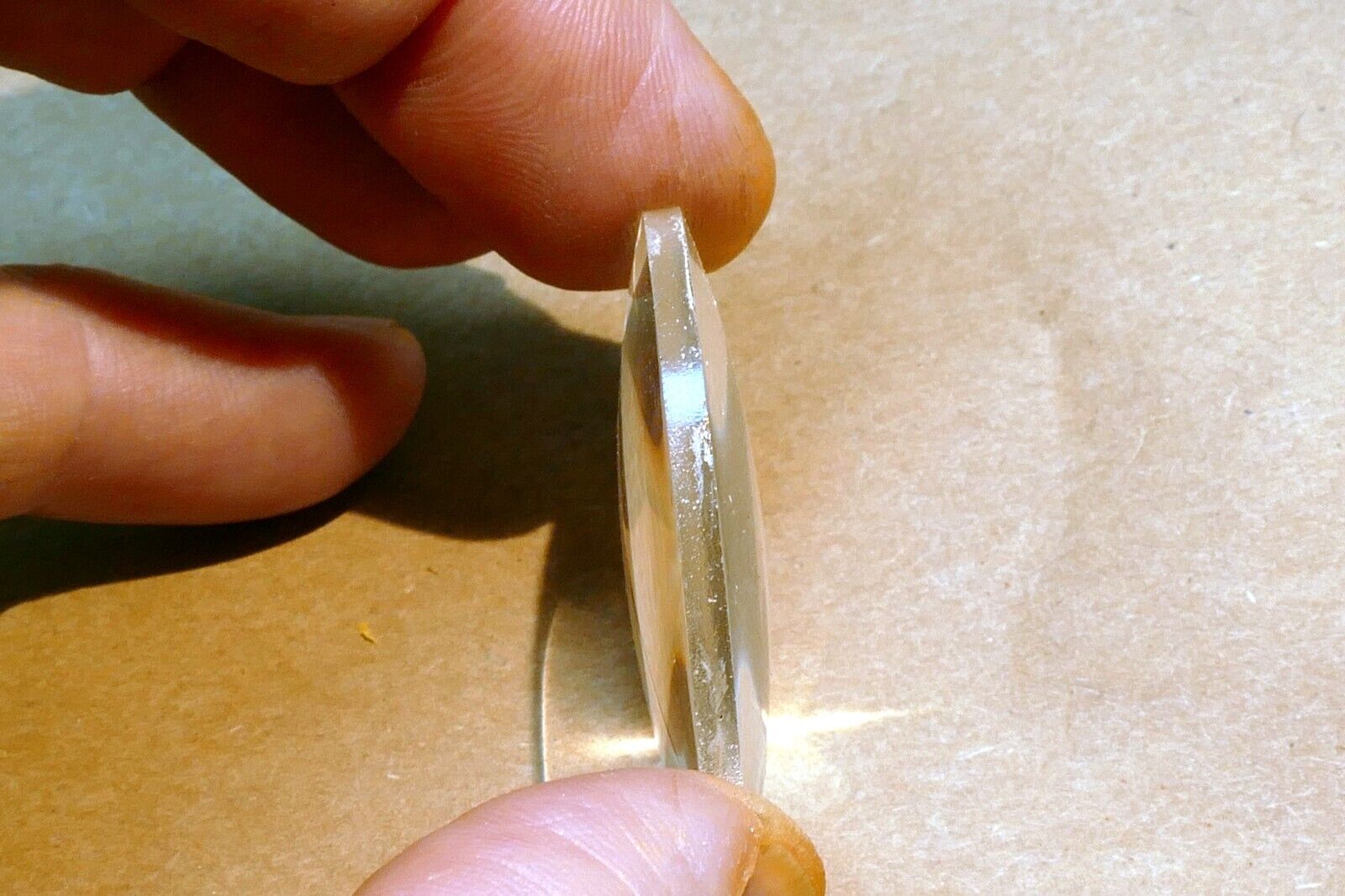 1.6" Diameter 0.3" thick Optical Glass Convex for microscope