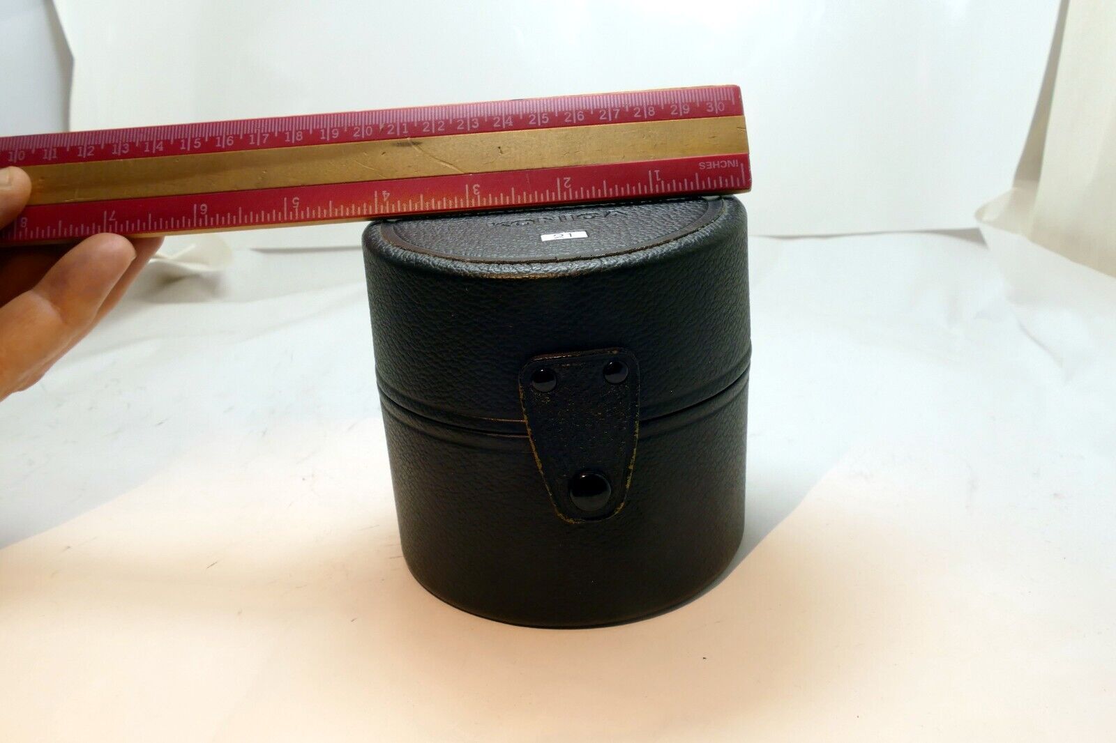 Konica Hexanon 21mm f4 AR lens empty Hard case for genuine OEM vintage