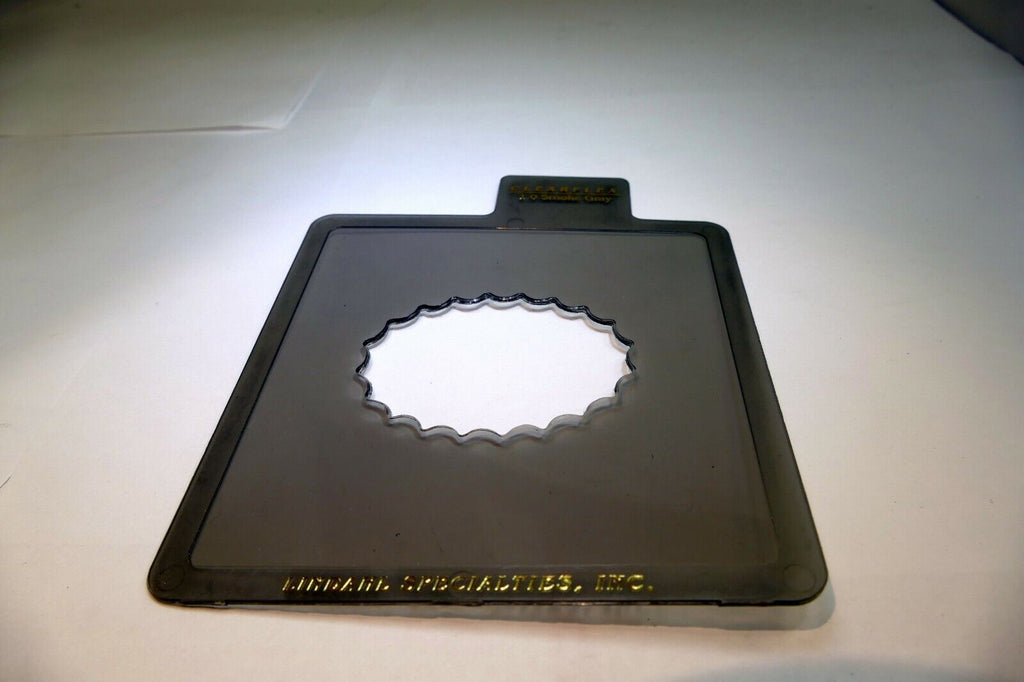 Large Horizontal Oval Lindahl Smoke Gray Vignette 4.5X4.5" Clearflex 