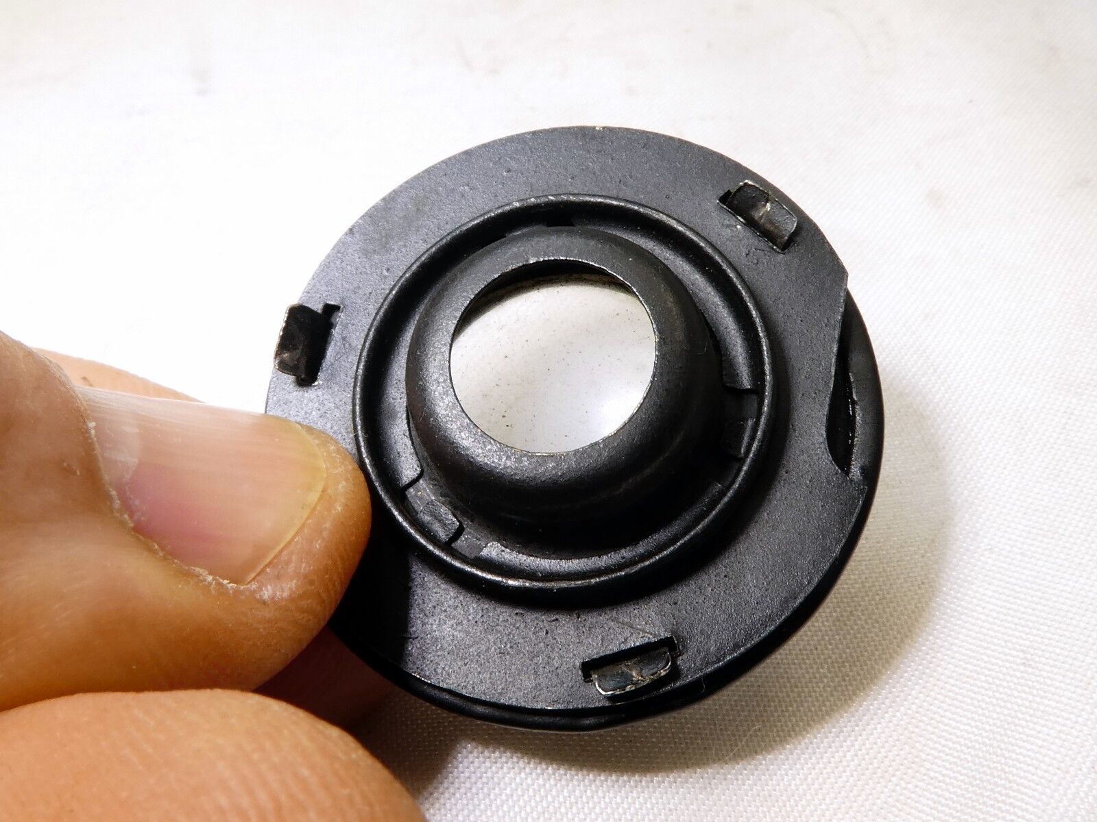 Rear lens filter with metal ring